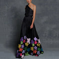 Load image into Gallery viewer, Maya One Shoulder Color Blocking Pleated Maxi Gown
