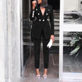 Load image into Gallery viewer, Bravessa Slim Fit Women's Velvet Two-Piece Suit
