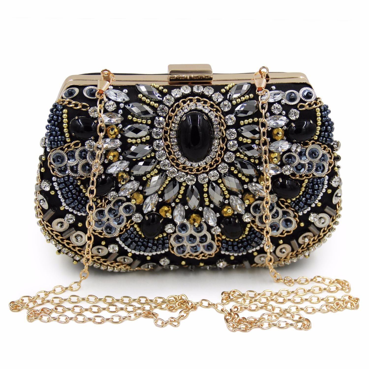 Opalaia Beaded And Diamond-Encrusted Handbag