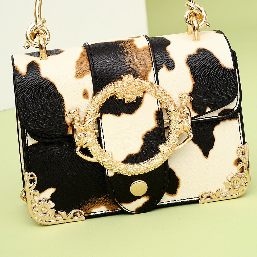 Ruth Cow Pattern Handbag Chain Crossbody Bag