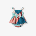 Load image into Gallery viewer, Mommy and Me High Neck Halter Ruffle Hem Belted Dress
