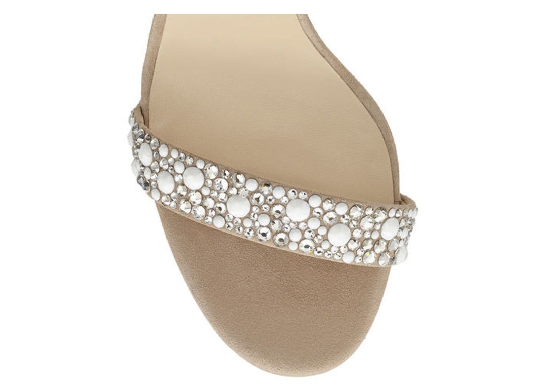 Pavina Rhinestone Bridal Feather Sandals