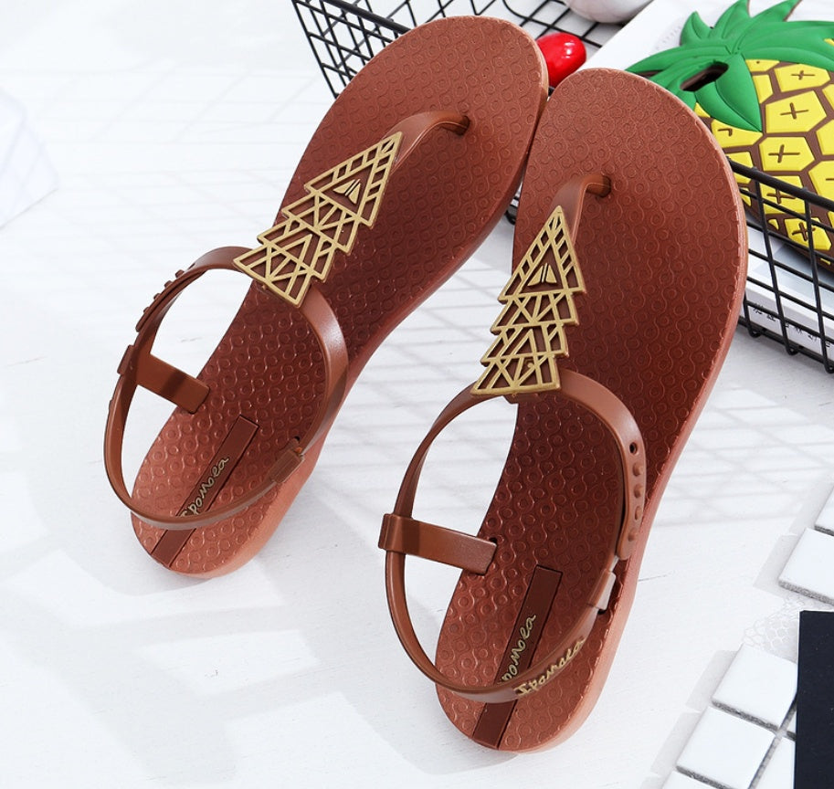 Nadia Flat Aztec Herringbone Pattern Shoes