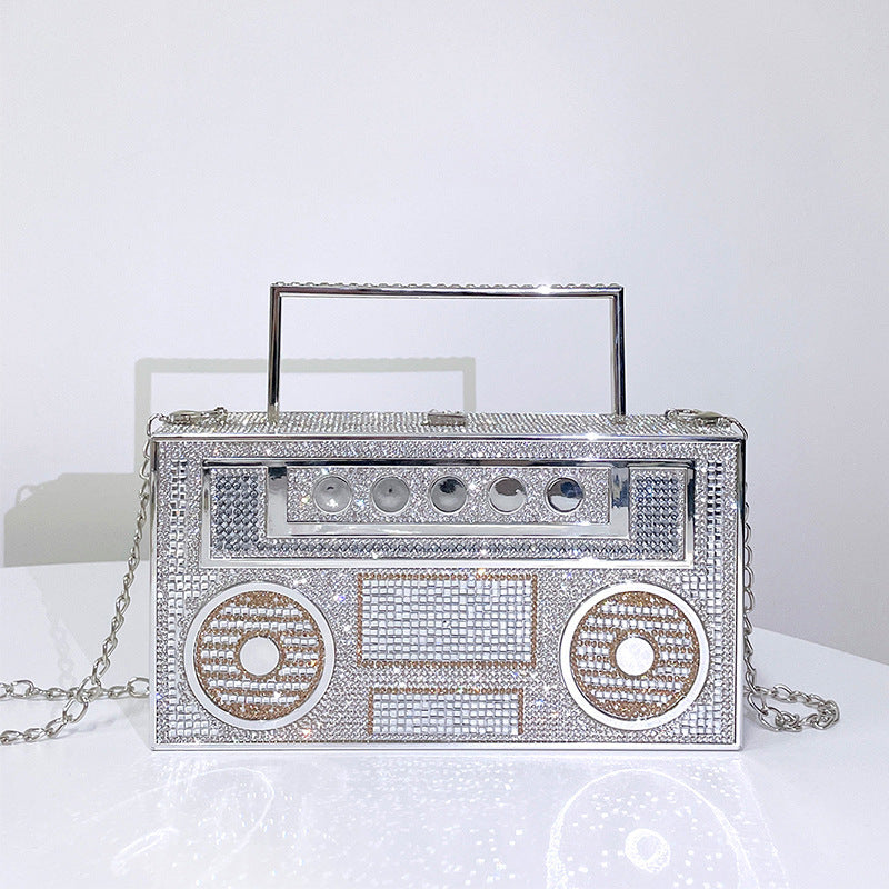 Roxy Rhinestone Boom Box Handbag