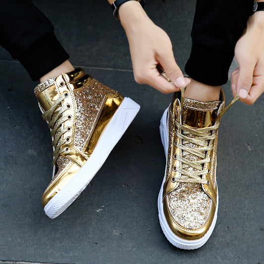 Jett High-Top Patent Leather Sneakers