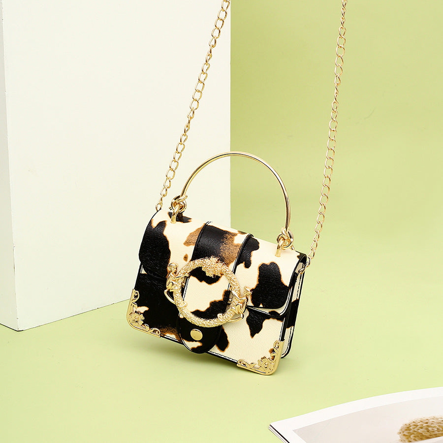 Ruth Cow Pattern Handbag Chain Crossbody Bag