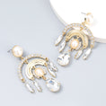 Load image into Gallery viewer, Leilani Women's Alloy Diamond And Pearl Chandelier Earrings
