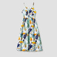 Load image into Gallery viewer, Family Matching Colorblock T-Shirt and Pineapple Strap Dress
