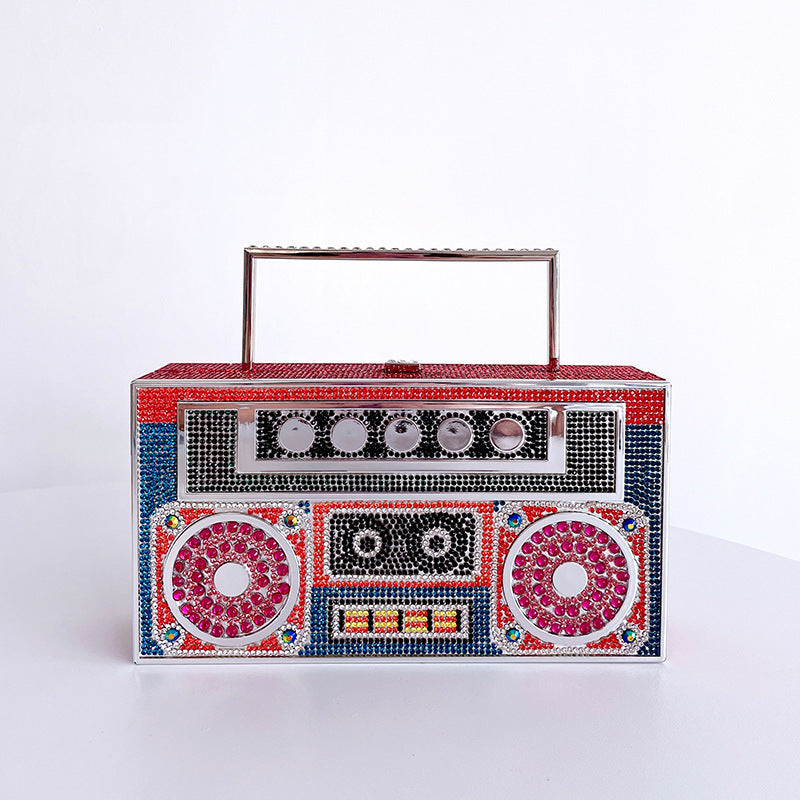 Roxy Rhinestone Boom Box Handbag