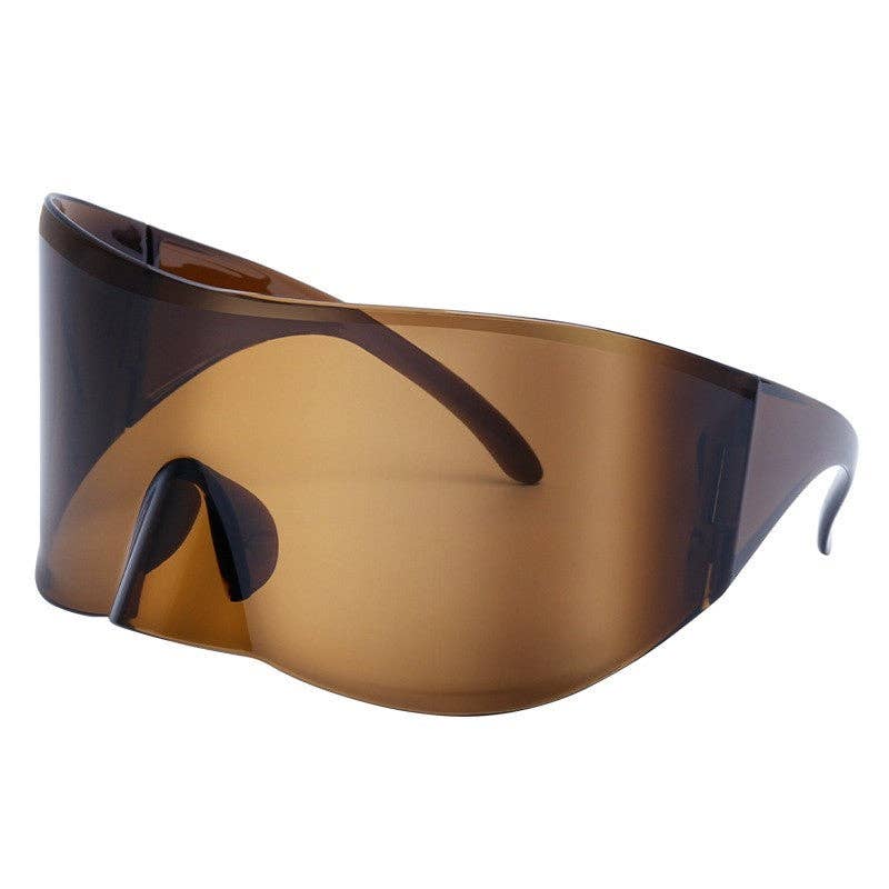 Men's One Piece Large Frame Sports Sunglasses