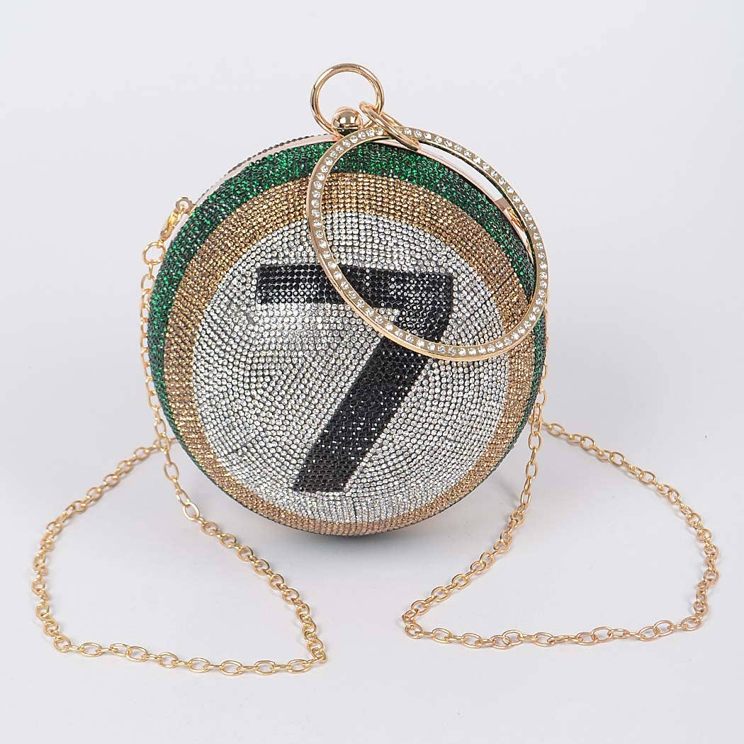 Billiard Ball Rhinestone Clutch