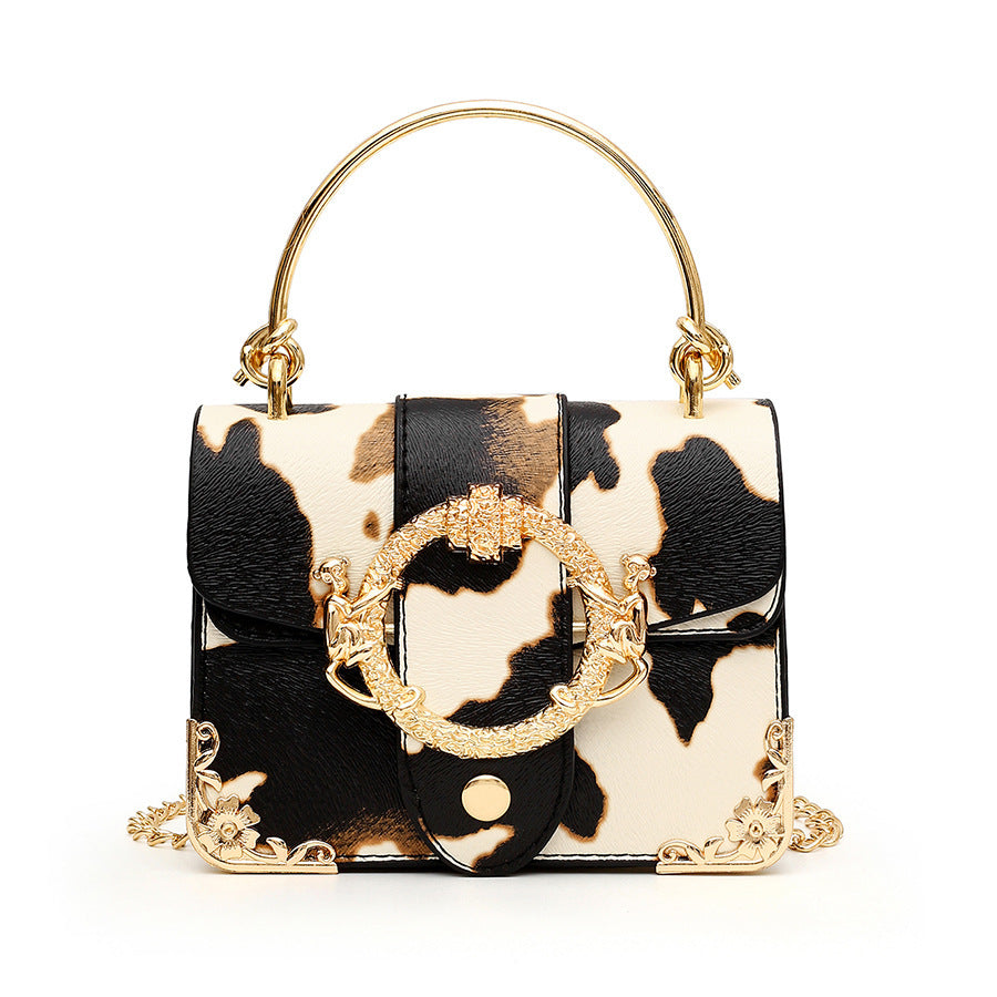 Ruth Cow Pattern Handbag Chain Crossbody Bag