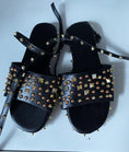 Load image into Gallery viewer, Morgan Women's Sandals Rivet Flats Cool with Spikes Details
