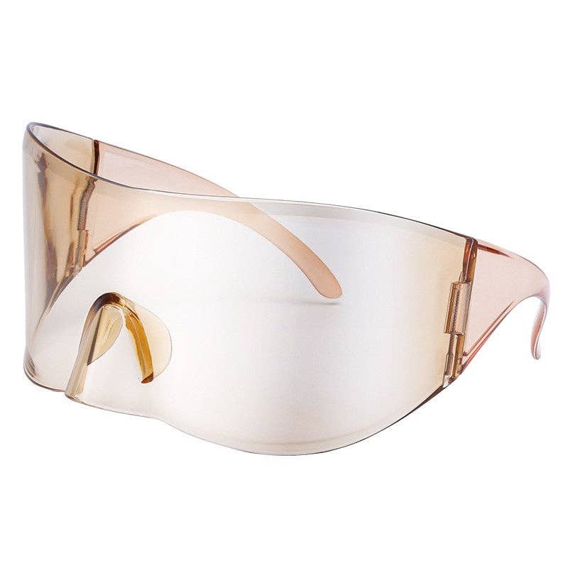 Men's One Piece Large Frame Sports Sunglasses