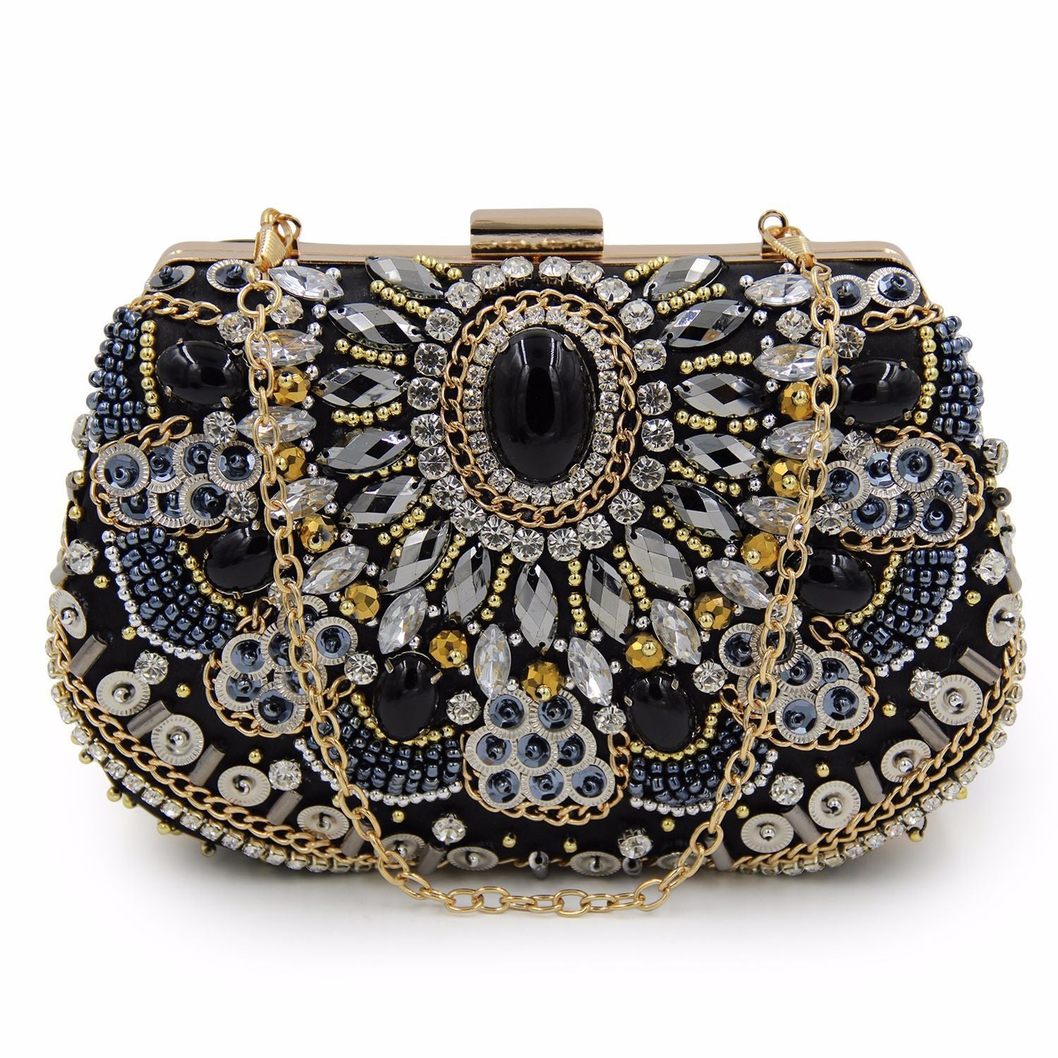 Opalaia Beaded And Diamond-Encrusted Handbag