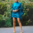 Load image into Gallery viewer, Arixa Flowy Batwing Mini Dress

