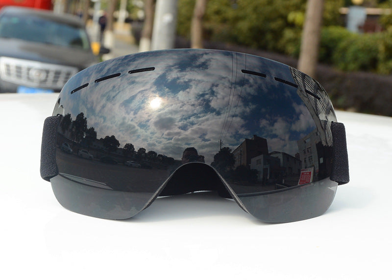 Aspen Ski Goggles Anti-fog and Sand-proof Large Spherical Glasses Black