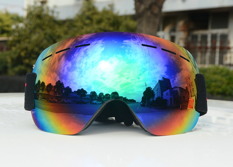 Aspen Ski Goggles Anti-fog and Sand-proof Large Spherical Glasses Green