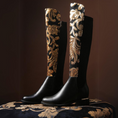 Load image into Gallery viewer, Azuraia Knight Cowhide Leather Boots
