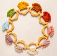 Load image into Gallery viewer, Organic Macramé Wood Teethers For Babies  Made in USA. All colors
