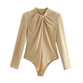 Load image into Gallery viewer, Bodysuit Khaki cream knot
