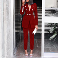 Load image into Gallery viewer, Bravessa Slim Fit Women's Velvet Two-Piece Suit
