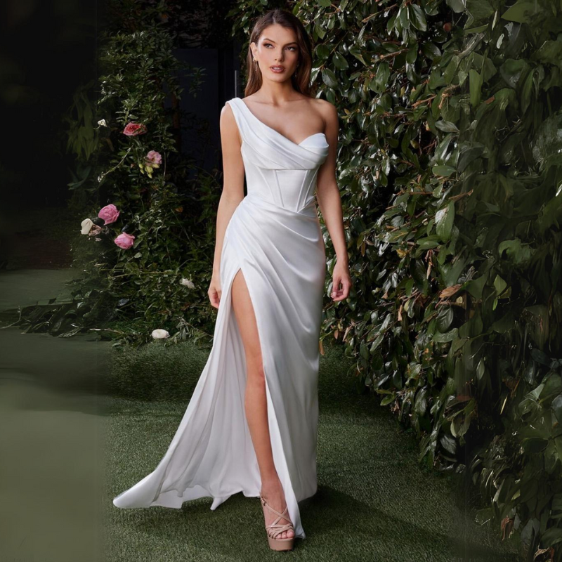 Cadensia One Shoulder Satin Bridal Gown