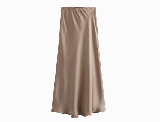 Candace Satin Midi Skirt