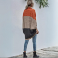 Load image into Gallery viewer, Cavalline Autumn Color Block Lightweight Knitted Cardigan Sweater
