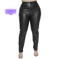 Load image into Gallery viewer, Chordinelle Plus Size PU Leather Tapered Leg Pants
