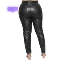 Load image into Gallery viewer, Chordinelle Plus Size PU Leather Tapered Leg Pants
