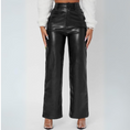 Load image into Gallery viewer, Elektra Black Vegan Leather Pants front
