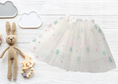 Load image into Gallery viewer, Bianca Polka Dot Tulle Skirt white
