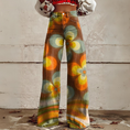 Load image into Gallery viewer, Hendrix Printed Wide Leg Flared Pants Flower Power
