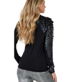Load image into Gallery viewer, Irana Faux Leather Scales Turtleneck Top
