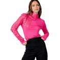 Load image into Gallery viewer, Irana Faux Leather Scales Turtleneck Top
