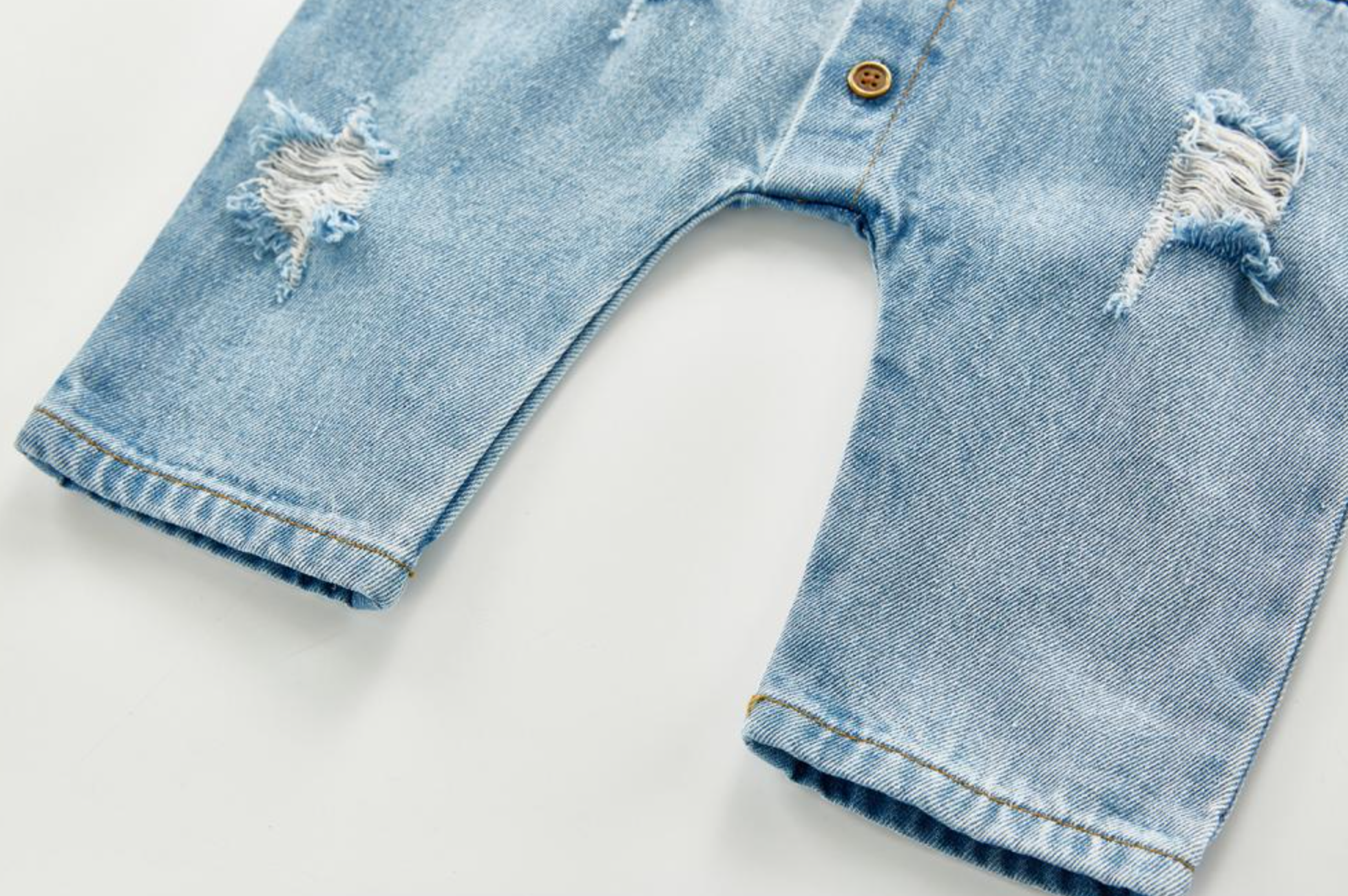 Jordan Distress Denim Jumpsuit