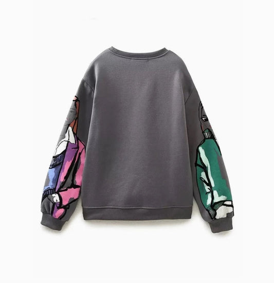 Kathy Cruz Graphic Fleece Sweatshirt for Women