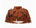 Load image into Gallery viewer, Kenya Biker Jacket Fringe Handbag
