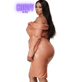 Load image into Gallery viewer, Khadija Cold Shoulder Faux Leather Mauve Mini Dress
