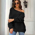 Load image into Gallery viewer, Kimberly Women's Off-Shoulder Oversized Cable Knit Sweater
