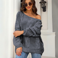 Load image into Gallery viewer, Kimberly Women's Off-Shoulder Oversized Cable Knit Sweater
