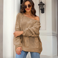 Load image into Gallery viewer, Kimberly Women's Off-Shoulder Oversized Cable Knit Sweater
