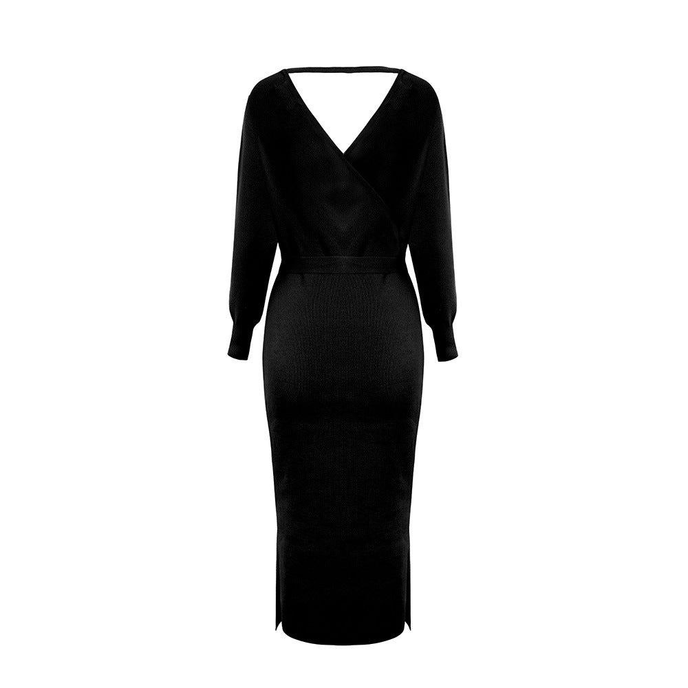 Kyra Midi Sweater Dress Black back