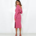 Load image into Gallery viewer, Kyra Midi Sweater Dress Pink side
