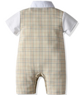 Load image into Gallery viewer, Lincoln Plaid Waistcoat Romper
