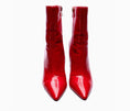 Load image into Gallery viewer, Liza Patent Leather Edgy Blade Shape Metal Heel Boots
