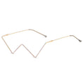 Load image into Gallery viewer, modern angular glasses women gold diamond frame stylish statement eyewear
