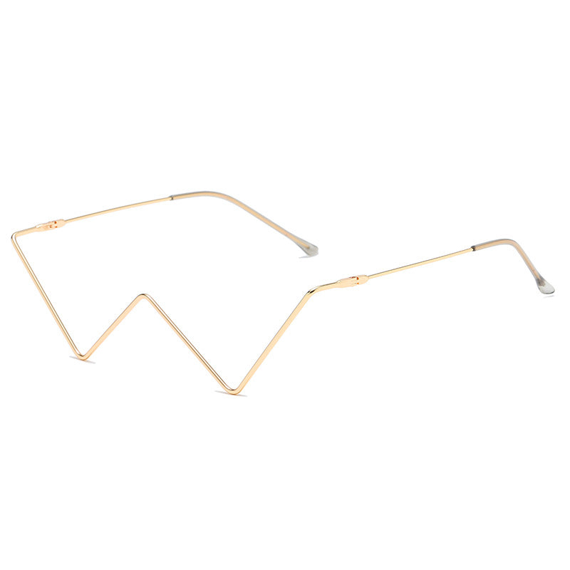 modern angular glasses women gold diamond frame stylish statement eyewear
