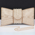 Load image into Gallery viewer, formal bridal handbag with crystal rhinestones and pearls
